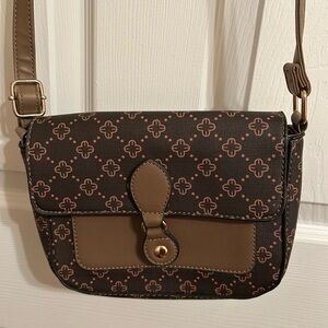 Chic Brown and Tan Crossbody Bag